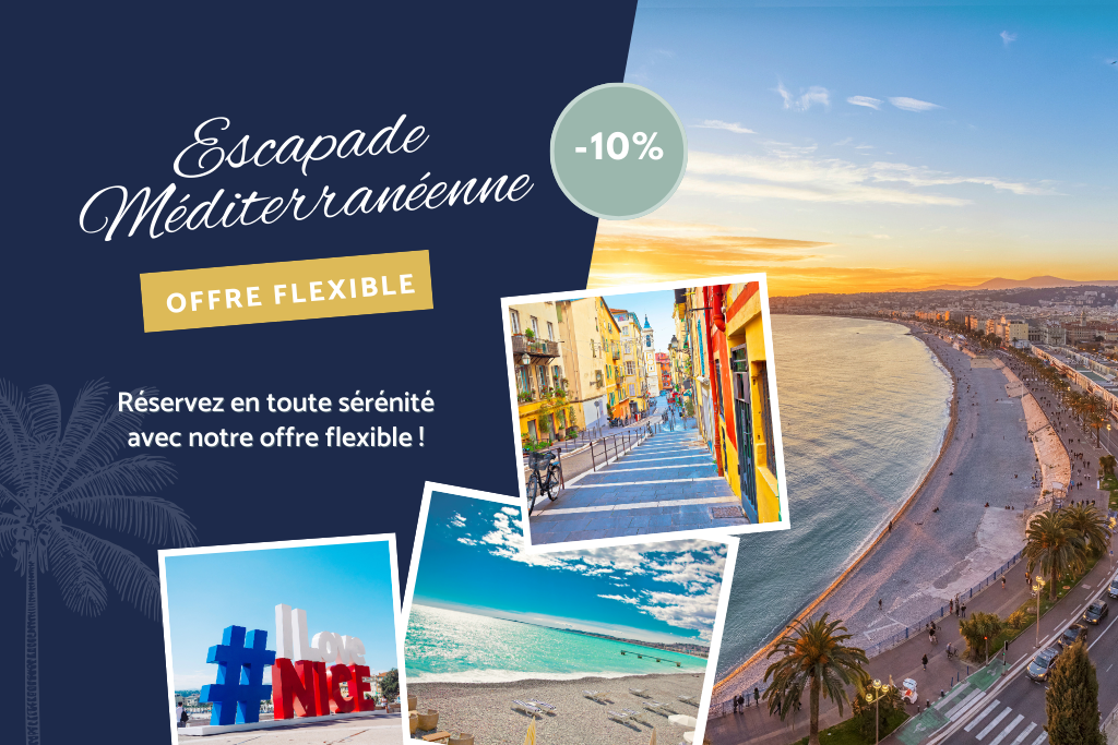 Escapade Méditerranéenne -10% - Offre flexible - Hôtel Aria Nice